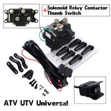 12V Solenoid Relay Contactor Winch Rocker Switch Thumb Wiring Combo ATV UTV SUV